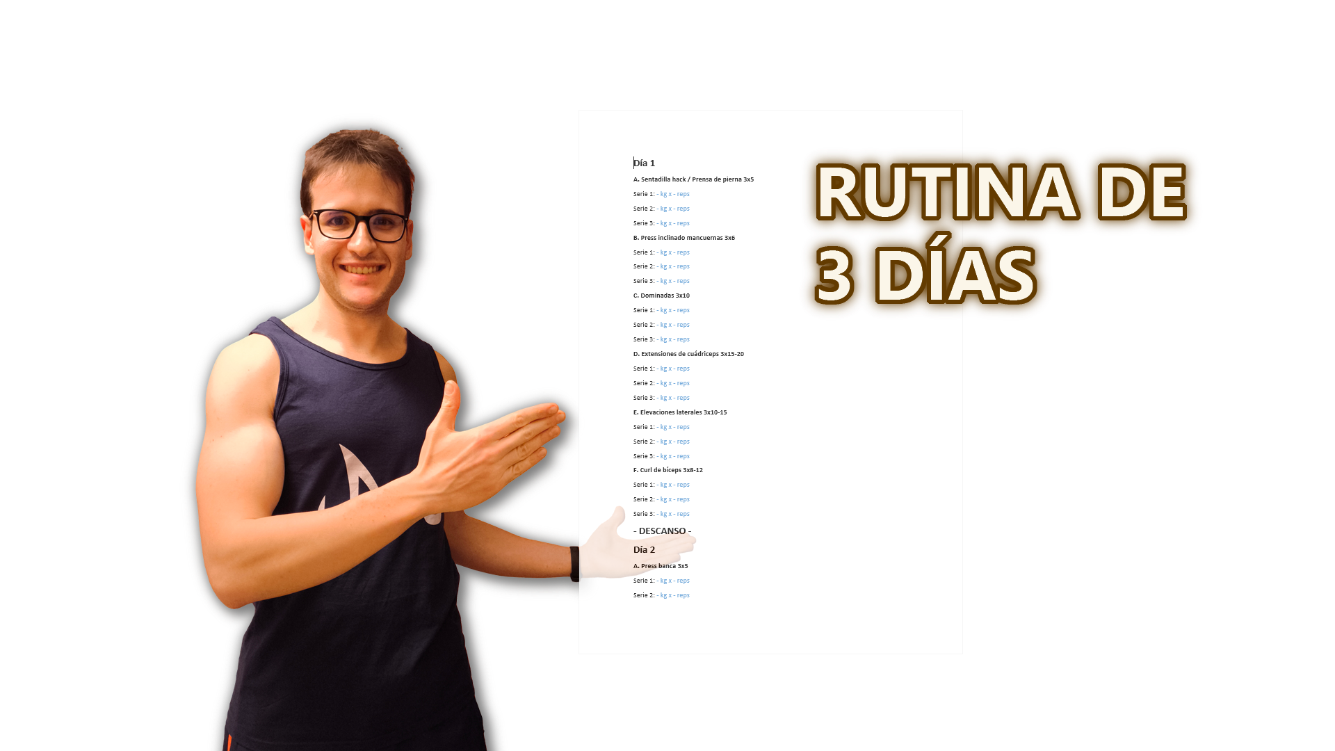 Pablo mostrandote la rutina